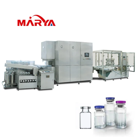 Marya GMP Certificato Fiala Liquido Lavaggio Asciugatura Riempimento Tappo Linea di produzione per fornitore di produttori farmaceutici